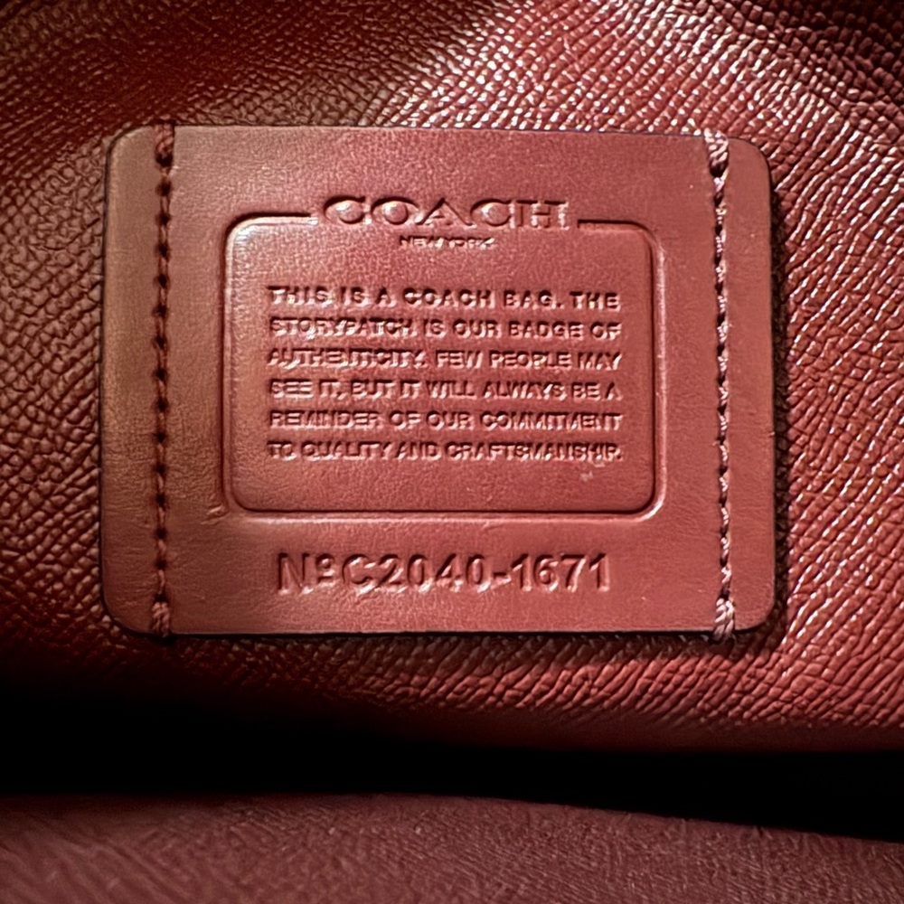 Coach Dark Blue Molly Leather Tote - Picture 4 of 4